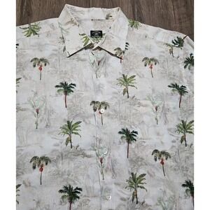 Solemare Maus & Hoffman Tropical Button Down Shirt Mens XL 100% Linen Italy 1352